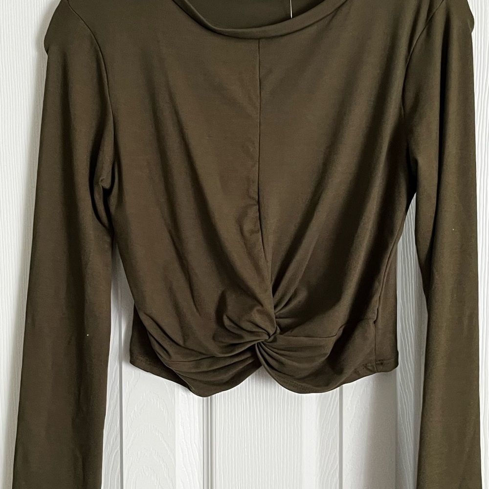 Gaze Long-sleeve Green Shirt|Small